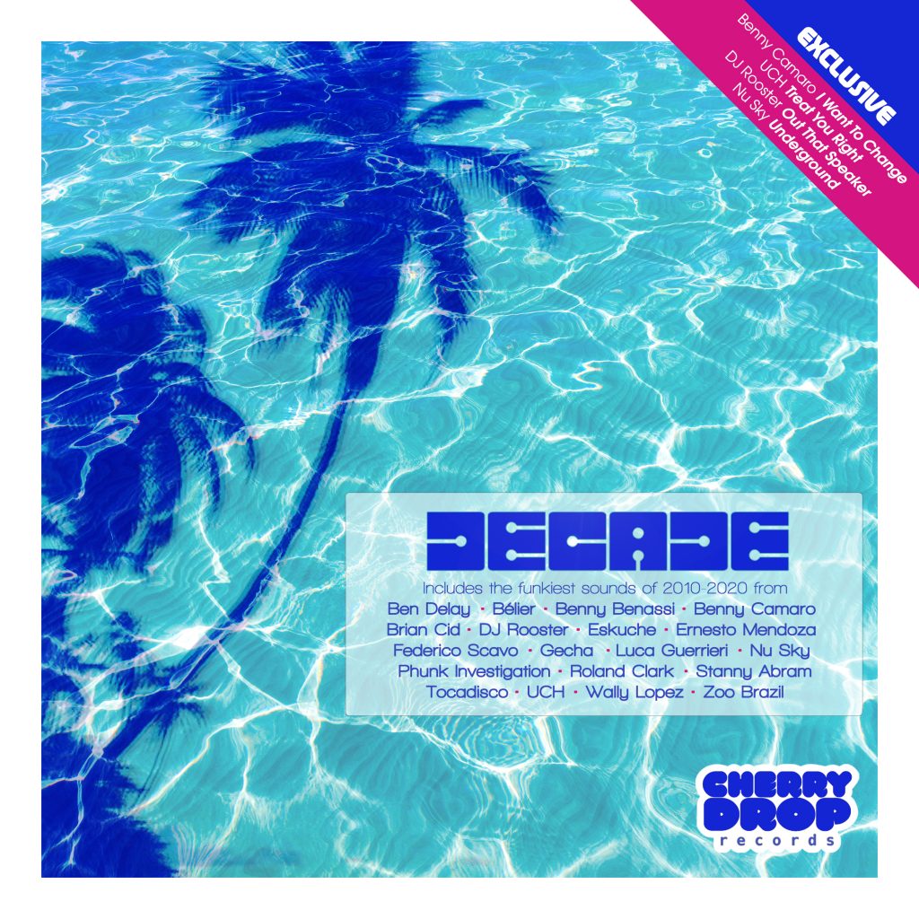 The compilation album ‘Decade’ is a 30 track house music compilation for a 10 year anniversary on Cherry Drop Records.